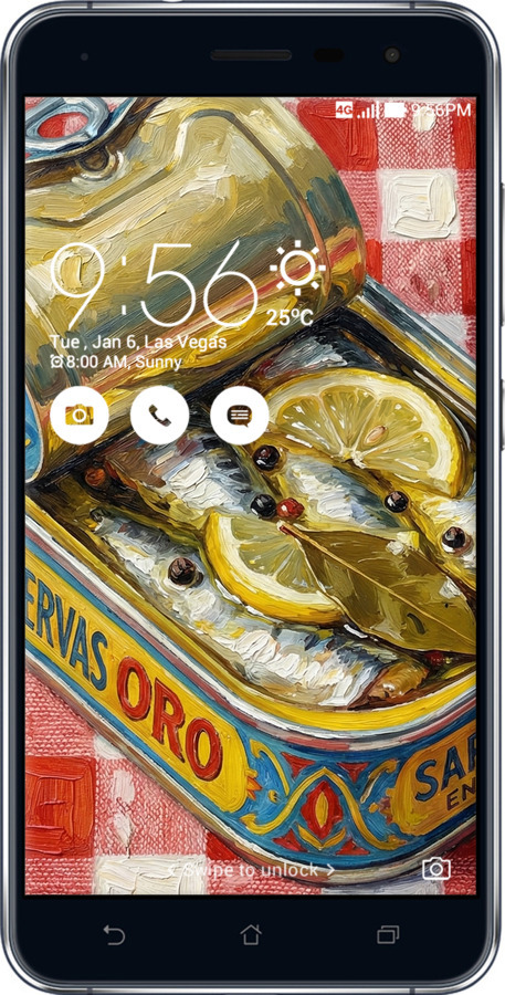 Силиконовый чехол Vintage Sardine Tin Phone для Asus Zenfone 3 ZE552KL - 6772u-448 изображение 