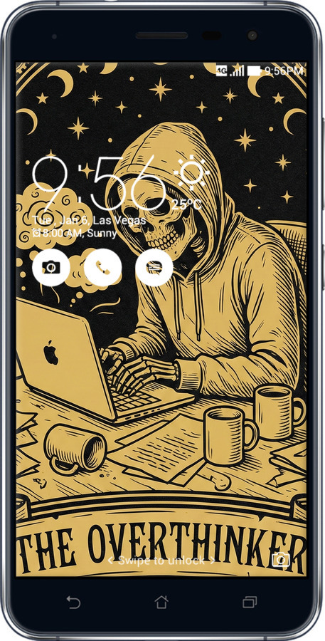 Силиконовый чехол The Overthinker для Asus Zenfone 3 ZE552KL - 6774u-448 изображение 