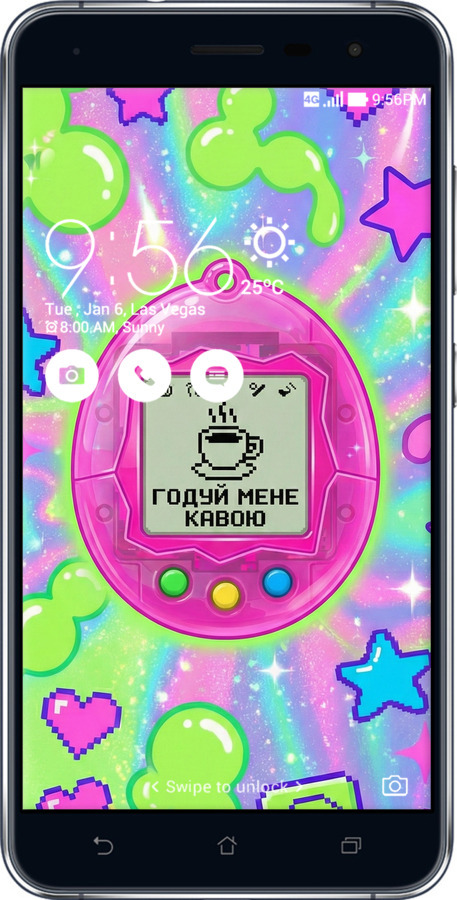 Силиконовый чехол Y2K Aesthetic Retro Pet: Годуй мене кавою для Asus Zenfone 3 ZE552KL - 6784u-448 изображение 