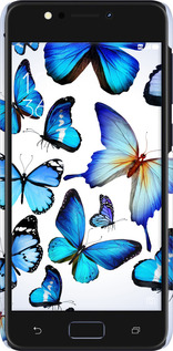 3D пластиковый матовый чехол Бабочки для Asus ZenFone 4 Max ZC520KL - 6023m-1242 изображение 