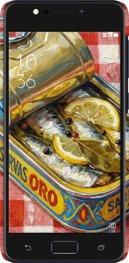 3D пластиковий матовий чехол Vintage Sardine Tin Phone для Asus ZenFone 4 Max ZC520KL - 6772m-1242 изображение 