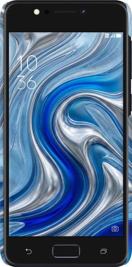 3D пластиковый матовый чехол Liquid Chrome для Asus ZenFone 4 Max ZC520KL - 6781m-1242 изображение 