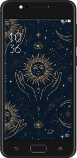 Силиконовый чехол Celestial Harmony: Sun & Moon Gold Mystic Pattern для Asus ZenFone 4 Max ZC520KL - 6778u-1242 изображение 