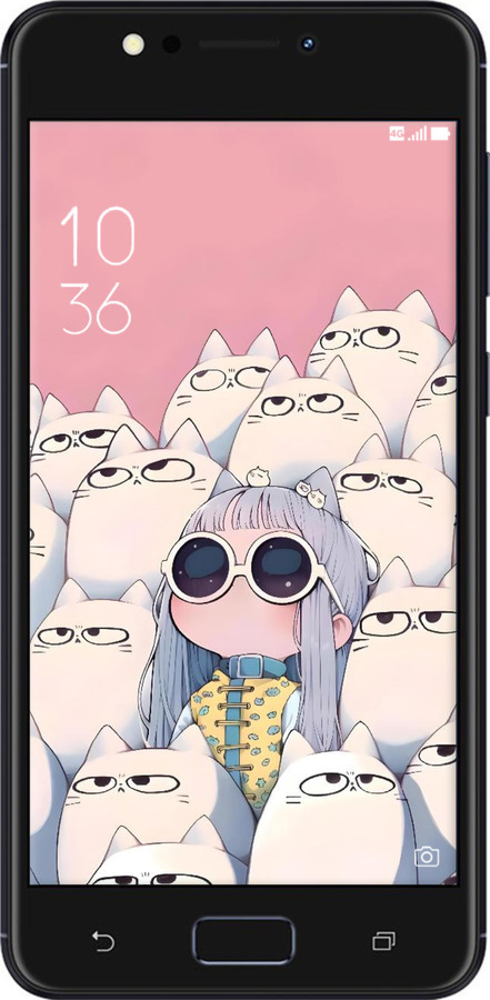 Силиконовый чехол Малышка с котами для Asus ZenFone 4 Max ZC520KL - 6295u-1242 изображение 