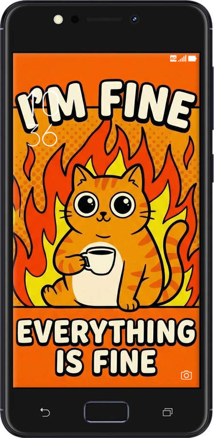 Силиконовый чехол Funny Cat для Asus ZenFone 4 Max ZC520KL - 6786u-1242 изображение 