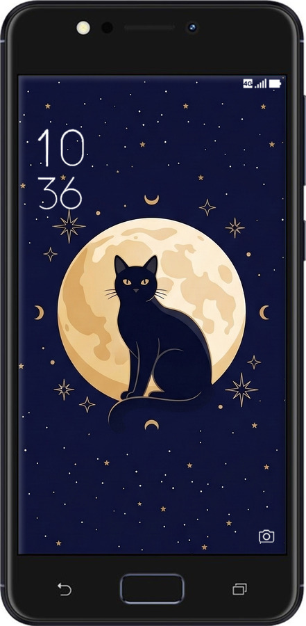 Силиконовый чехол Cute Cat Celestial/Witchy для Asus ZenFone 4 Max ZC520KL - 6787u-1242 изображение 