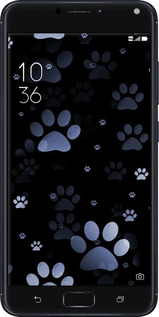 Силиконовый чехол С синими отпечатками лап для Asus ZenFone 4 Max ZC554KL - 6441u-1035 изображение 