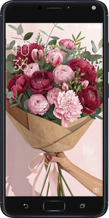 Силиконовый чехол Пионы 1 для Asus ZenFone 4 Max ZC554KL - 6705u-1035 изображение 