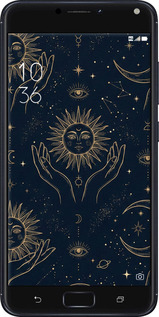 Силіконовий чехол Celestial Harmony: Sun & Moon Gold Mystic Pattern для Asus ZenFone 4 Max ZC554KL - 6778u-1035 изображение 