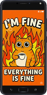 Силиконовый чехол Funny Cat для Asus ZenFone 4 Max ZC554KL - 6786u-1035 изображение 