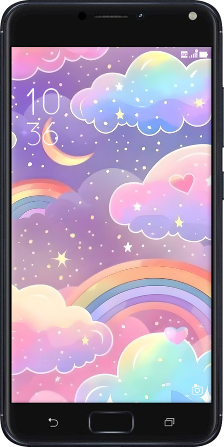 Силіконовий чехол Хмари та веселка для Asus ZenFone 4 Max ZC554KL - 6312u-1035 изображение 