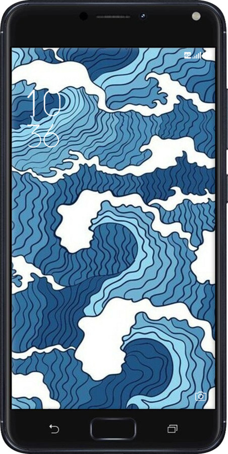 Силиконовый чехол Абстрактный рисунок морских волн для Asus ZenFone 4 Max ZC554KL - 6538u-1035 изображение 