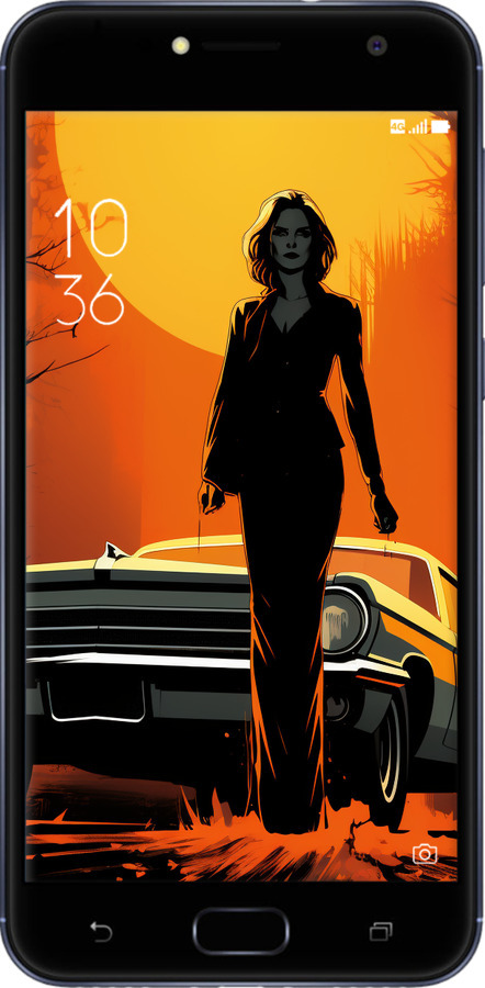 Силиконовый чехол Чехол для телефона Девушка возле автомобиля для Asus ZENFONE 4 SELFIE / ZD553KL - 5946u-1241 изображение 