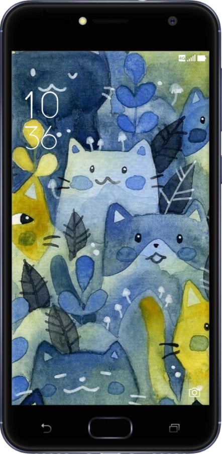 Силіконовий чехол Із зображенням котячого лісу для Asus ZENFONE 4 SELFIE / ZD553KL - 6447u-1241 изображение 