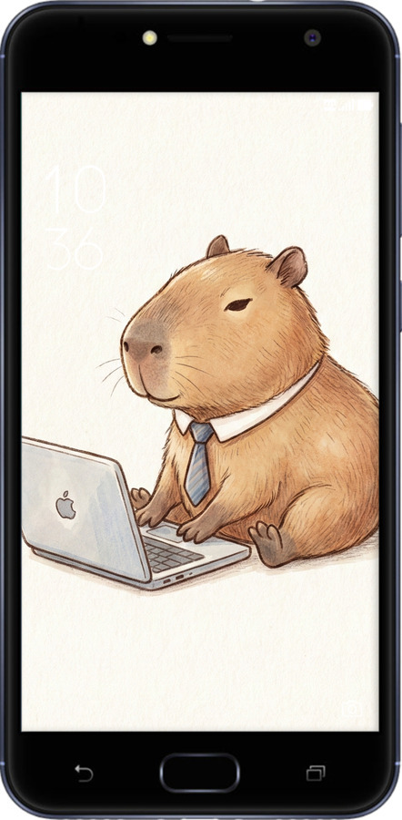 Силиконовый чехол Funny Capybara CEO Working для Asus ZENFONE 4 SELFIE / ZD553KL - 6777u-1241 изображение 