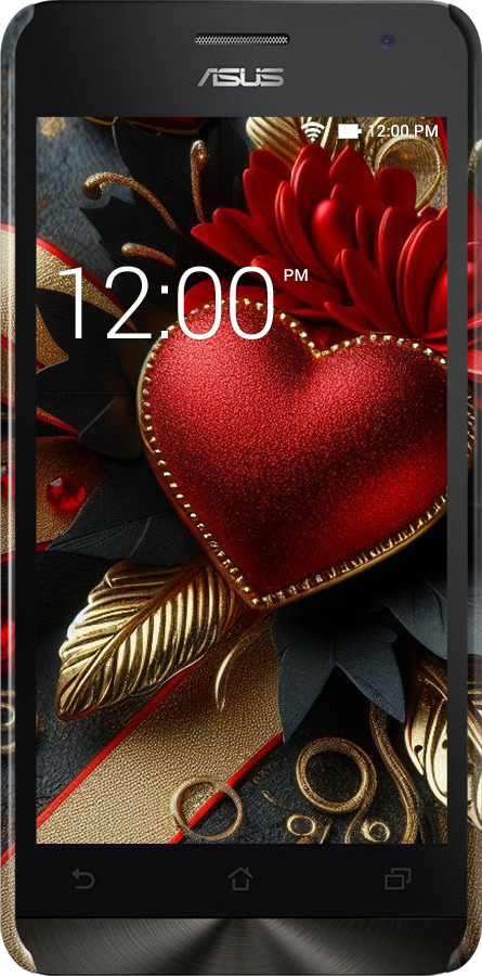 3D пластиковый матовый чехол Сердечки v2 для Asus Zenfone 5 - 5832m-81 изображение 