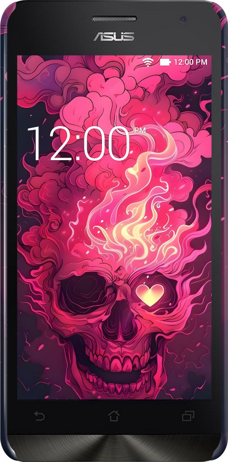 3D пластиковый матовый чехол Череп арт для Asus Zenfone 5 - 6385m-81 изображение 