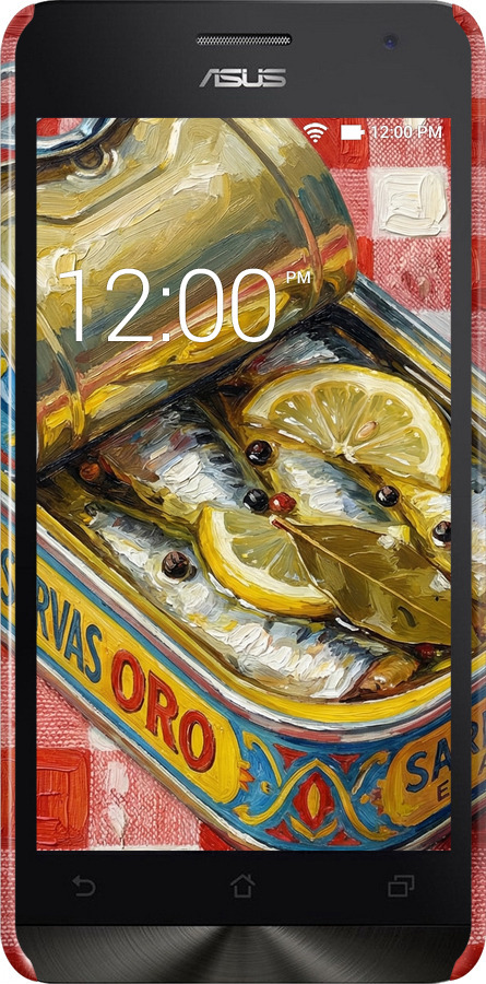 3D пластиковый глянцевый чехол Vintage Sardine Tin Phone для Asus Zenfone 5 - 6772c-81 изображение 