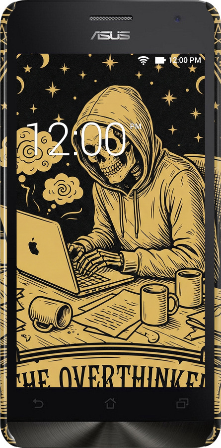 3D пластиковый глянцевый чехол The Overthinker для Asus Zenfone 5 - 6774c-81 изображение 