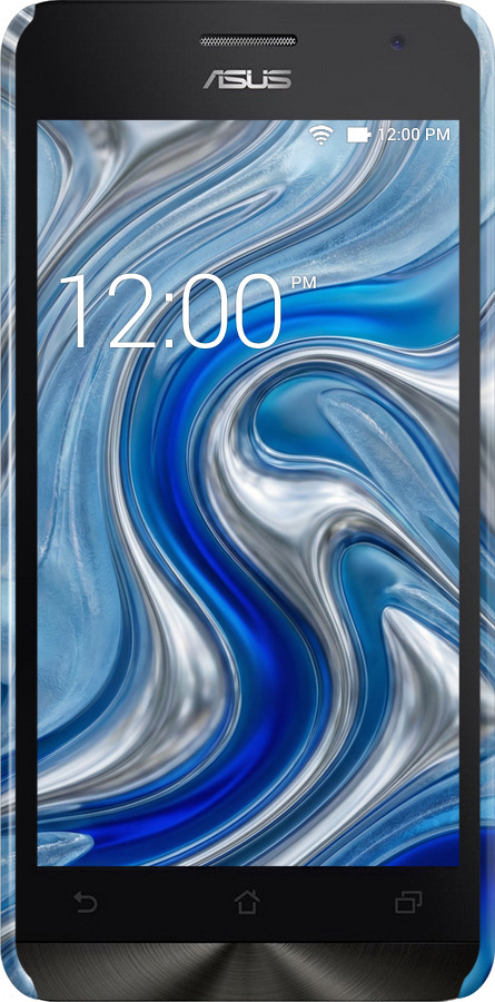 3D пластиковый матовый чехол Liquid Chrome для Asus Zenfone 5 - 6781m-81 изображение 