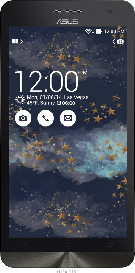 Силиконовый чехол Ночь золотые звезды для Asus ZenFone 6 A600CG - 5421u-143 изображение 