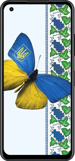 Силиконовый чехол Желто-голубая бабочка для Asus Zenfone 9 - 1054u-2842 изображение 