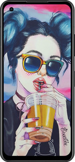 Силіконовий чехол Арт-дівчина в окулярах для Asus Zenfone 9 - 3994u-2842 изображение 