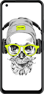 Силиконовый чехол Череп в очках и наушниках для Asus Zenfone 9 - 4144u-2842 изображение 
