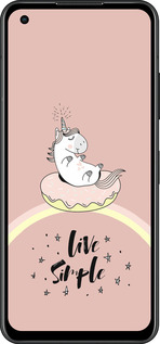 Силиконовый чехол Единорожка в пончике для Asus Zenfone 9 - 4282u-2842 изображение 