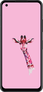 Силиконовый чехол Розовая жирафа для Asus Zenfone 9 - 4441u-2842 изображение 