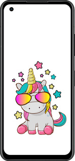 Силиконовый чехол Единорог в очках для Asus Zenfone 9 - 4879u-2842 изображение 