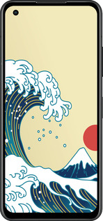 Силиконовый чехол Японские волны для Asus Zenfone 9 - 5533u-2842 изображение 