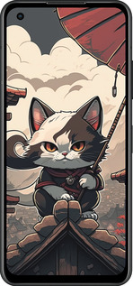 Силиконовый чехол Япония - кот на крыше для Asus Zenfone 9 - 5582u-2842 изображение 