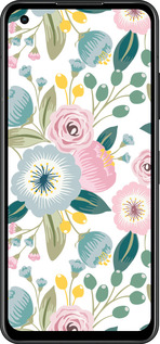 Силиконовый чехол Цветочные обои v2 для Asus Zenfone 9 - 5602u-2842 изображение 