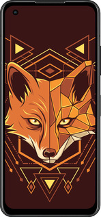 Силиконовый чехол Лиса геометрия для Asus Zenfone 9 - 5607u-2842 изображение 