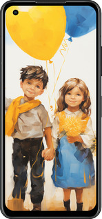 Силиконовый чехол Дети с шариками для Asus Zenfone 9 - 5659u-2842 изображение 