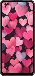 Силиконовый чехол Сердечки 4 для Asus Zenfone 9 - 5662u-2842 изображение 