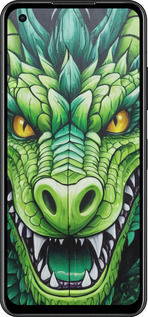 Силиконовый чехол Зелёный дракон для Asus Zenfone 9 - 5816u-2842 изображение 
