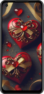 Силиконовый чехол Сердечки v4 для Asus Zenfone 9 - 5834u-2842 изображение 