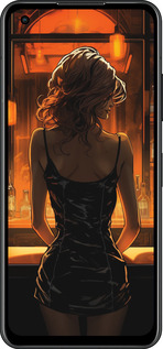 Силиконовый чехол Чехол для телефона Девушка в баре для Asus Zenfone 9 - 5947u-2842 изображение 