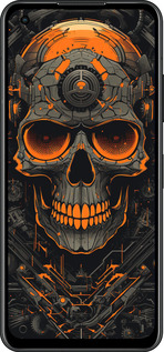 Силиконовый чехол Череп для Asus Zenfone 9 - 5952u-2842 изображение 