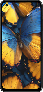 Силиконовый чехол Желто-голубые бабочки для Asus Zenfone 9 - 6046u-2842 изображение 