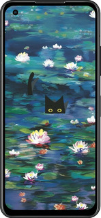 Силиконовый чехол із зображенням водяних лілій та кішок для Asus Zenfone 9 - 6257u-2842 изображение 