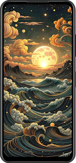 Силиконовый чехол Арт волны для Asus Zenfone 9 - 6332u-2842 изображение 