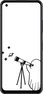 Силиконовый чехол Привидение астроном для Asus Zenfone 9 - 6444u-2842 изображение 