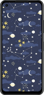 Силиконовый чехол Астрономический узор. Милый дизайн мультяшной вселенной для Asus Zenfone 9 - 6446u-2842 изображение 