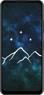 Силиконовый чехол Горы и звезды нарисованы на фоне галактики для Asus Zenfone 9 - 6490u-2842 изображение 