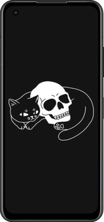 Силиконовый чехол С изображением кота и черепа для Asus Zenfone 9 - 6491u-2842 изображение 