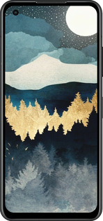 Силиконовый чехол Ночной пейзаж с лесом и горами для Asus Zenfone 9 - 6493u-2842 изображение 