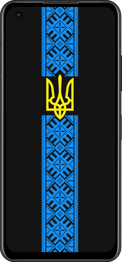 Силиконовый чехол Тризуб в вышиванке для Asus Zenfone 9 - 1158u-2842 изображение 